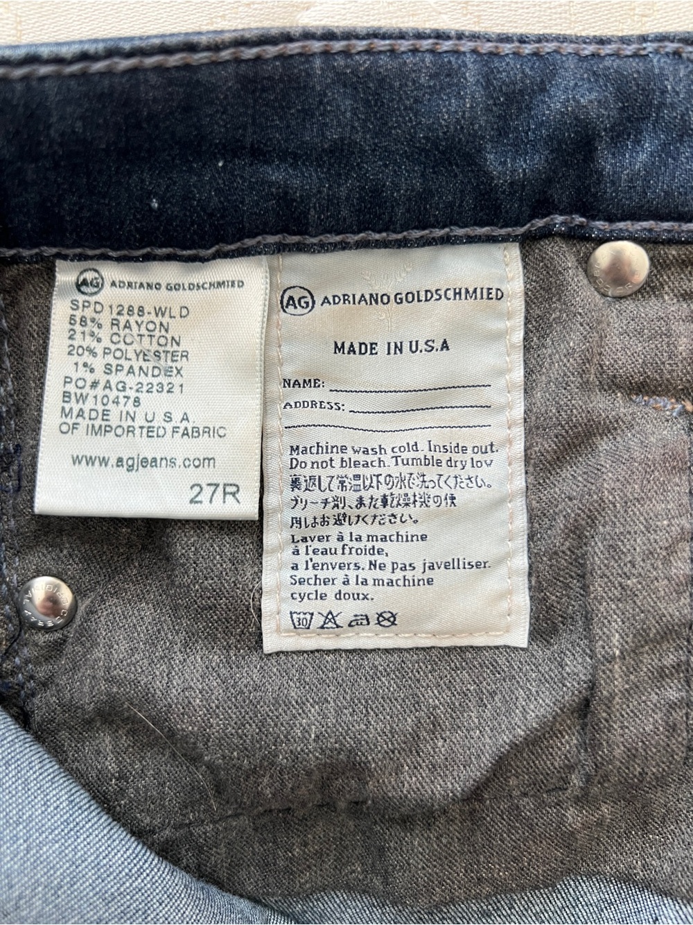 AG Adriano Goldschmied Dark Wash The legging Super Skinny Jeans Women's 27R - Picture 7 of 14